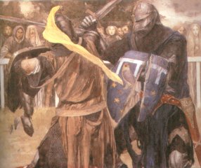 Duel entre Érec et le Chevalier de l'Émérillon