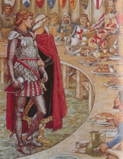 Galaad est présenté à la cour d'Arthur