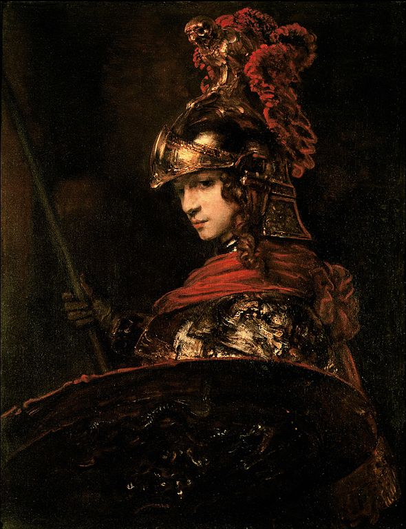 Pallas Athéna ou Figure armée par Rembrandt