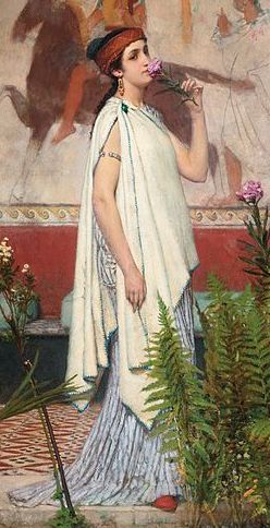 Peinture d'une femme grecque par Lawrence Alma-Tadema