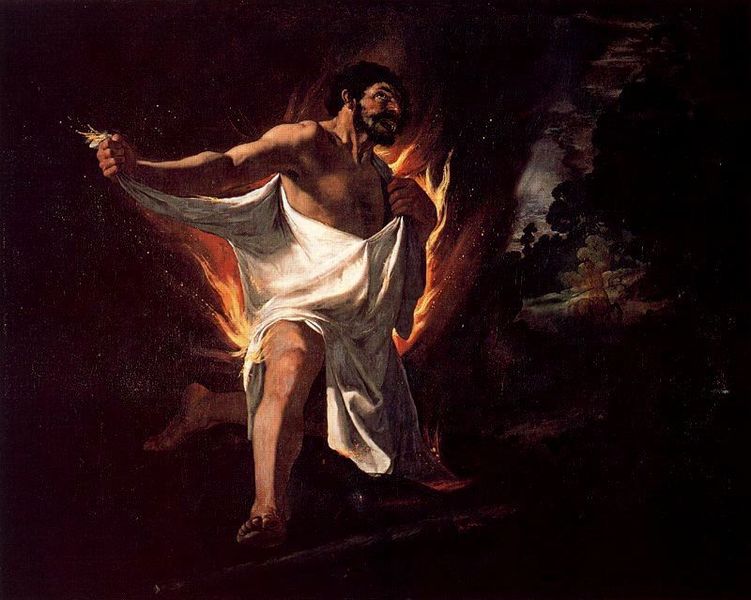 Hercule frappé de folie dans une peinture classique