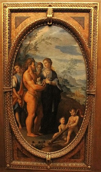 Peinture d'Iole et Héraclès