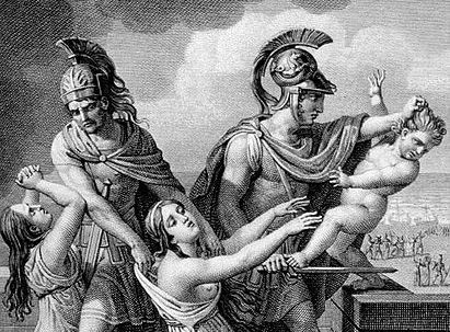 Troyennes pleurant après la chute de la cité