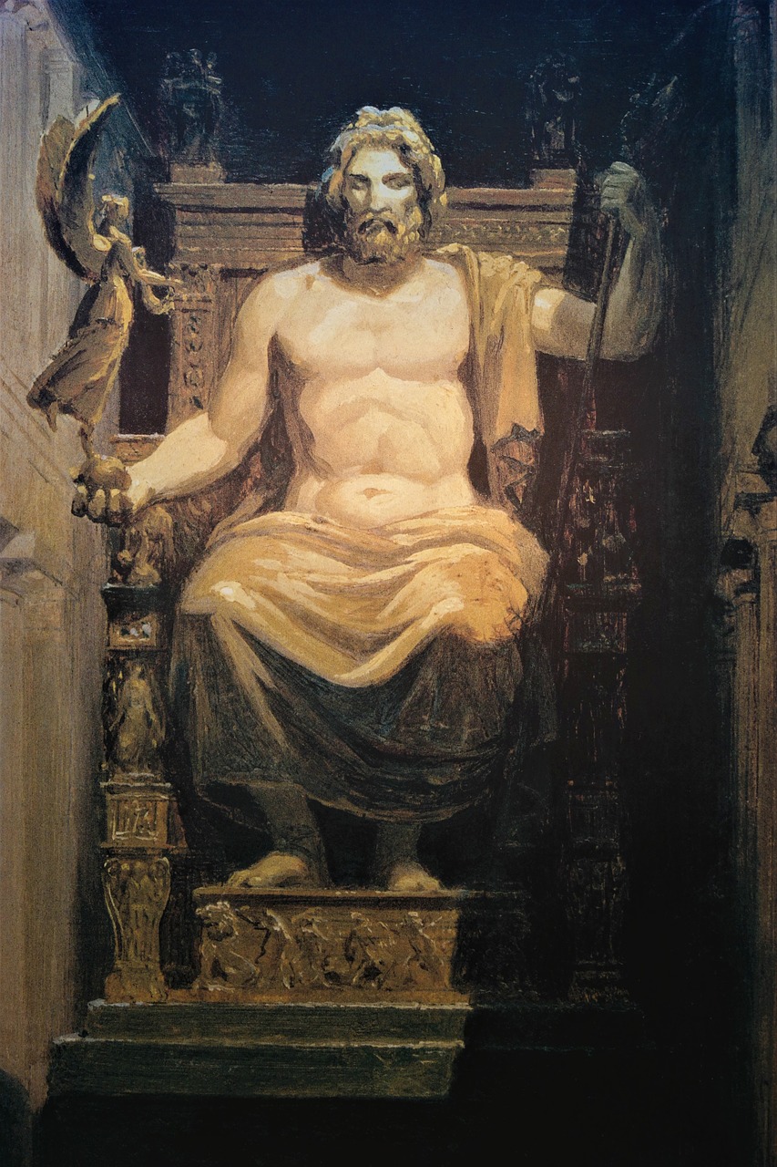Statue de Zeus, roi des dieux olympiens