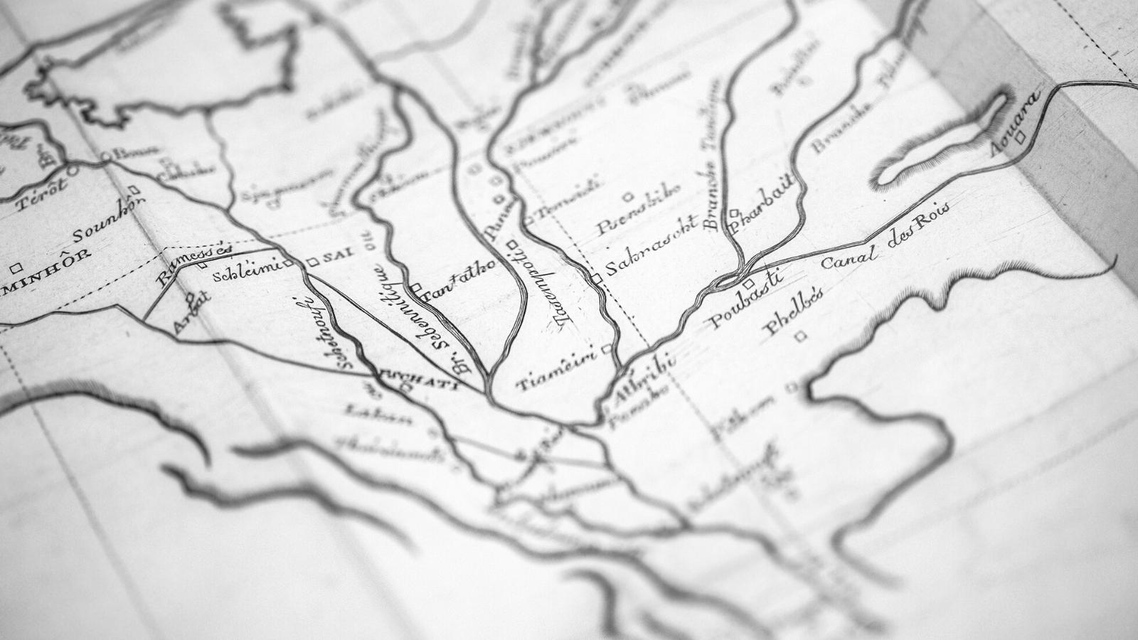 Carte ancienne de l'Égypte