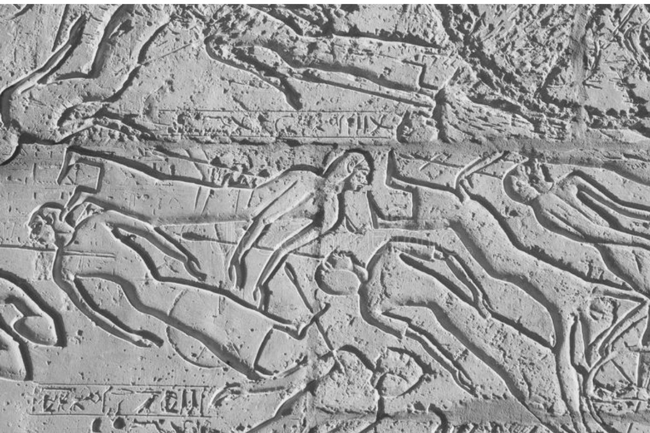 Détail du mur de la bataille de Qadesh