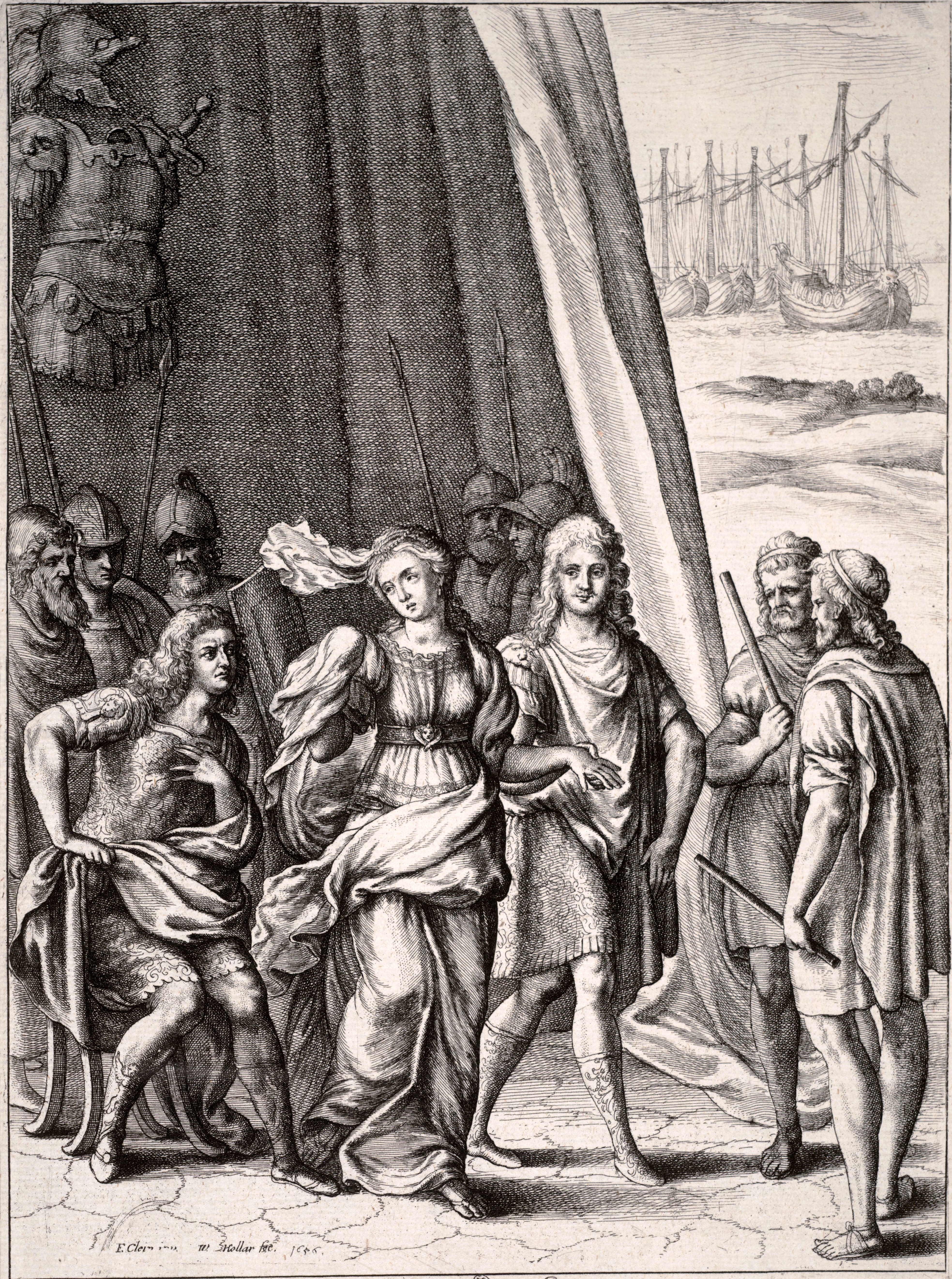 Achille et Briséis — peinture classique du guerrier grec et de sa captive