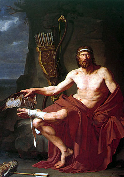 Peinture du héros grec Philoctète