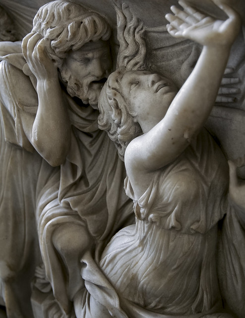 Créon et sa fille mourante Créuse, peinture classique