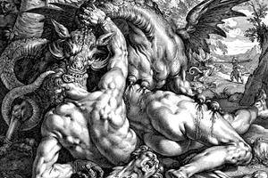 Beowulf mourant et le dragon — la conclusion de l'épopée