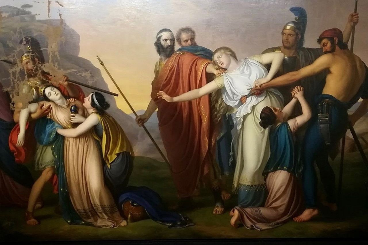 La scène de la mort d'Antigone