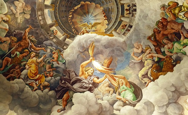 Peinture des dieux grecs de l'Odyssée et de l'Iliade