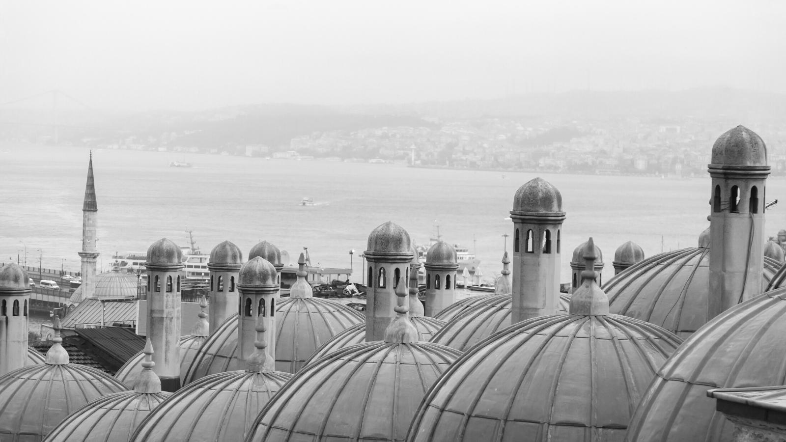 Vue des dômes ottomans