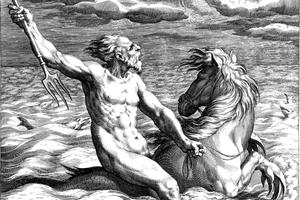 Poséidon déchaîne une grande tempête pour punir Odysseus