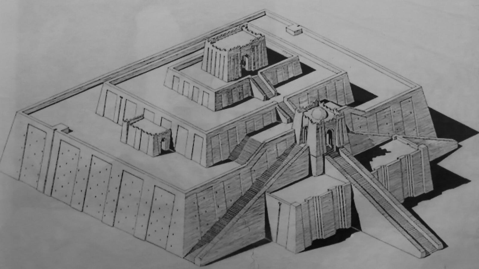 Temple sumérien en Mésopotamie