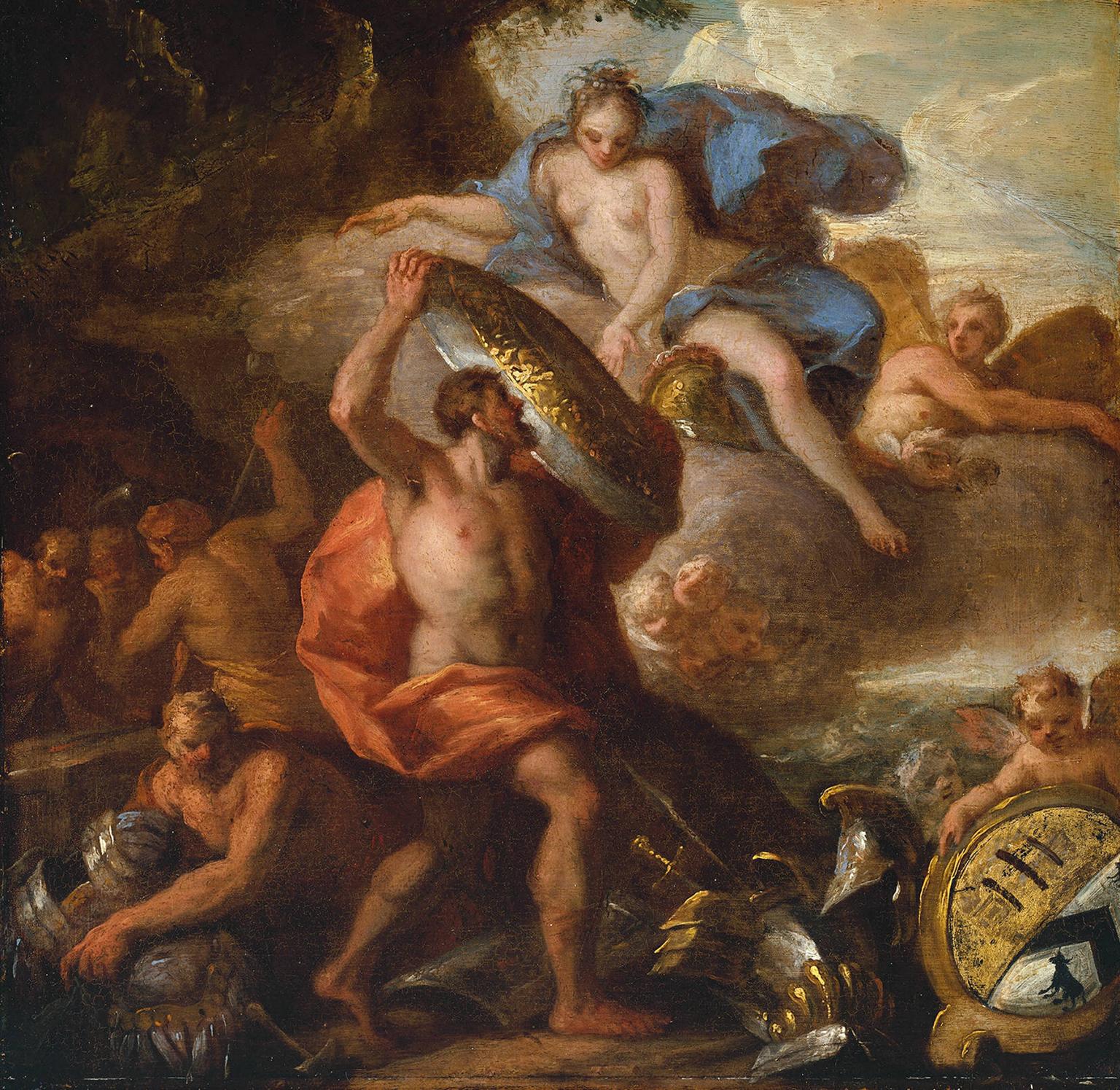 Thétis recevant le bouclier d'Achille des mains de Vulcain